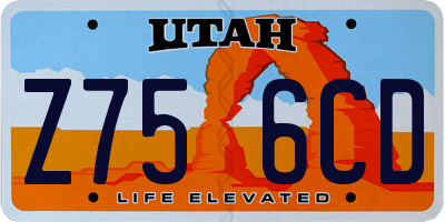 UT license plate Z756CD