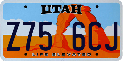 UT license plate Z756CJ