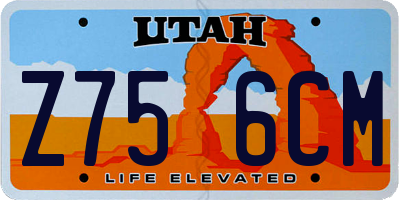 UT license plate Z756CM
