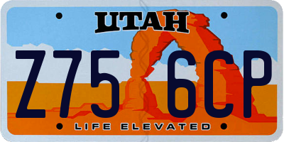 UT license plate Z756CP