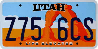 UT license plate Z756CS