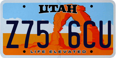 UT license plate Z756CU
