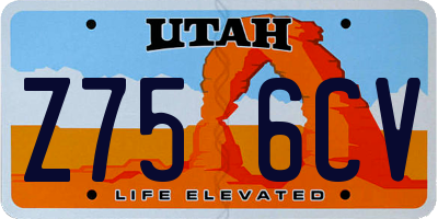 UT license plate Z756CV