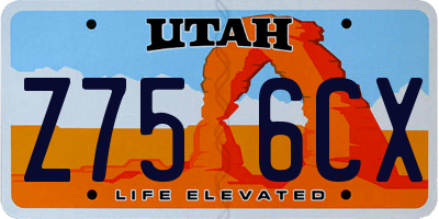 UT license plate Z756CX