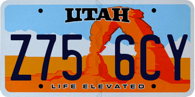UT license plate Z756CY