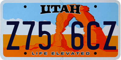 UT license plate Z756CZ
