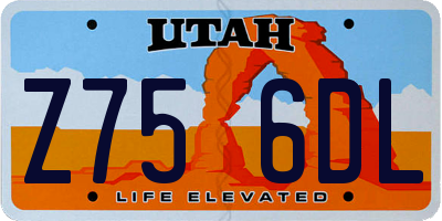 UT license plate Z756DL