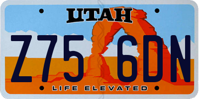 UT license plate Z756DN