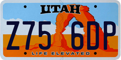 UT license plate Z756DP