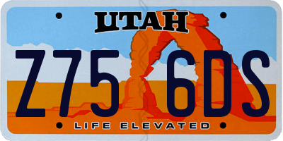 UT license plate Z756DS