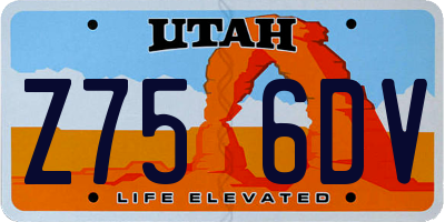 UT license plate Z756DV