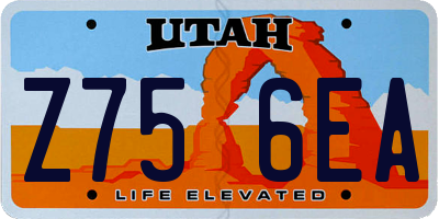 UT license plate Z756EA