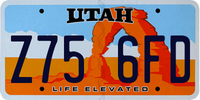 UT license plate Z756FD