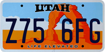 UT license plate Z756FG
