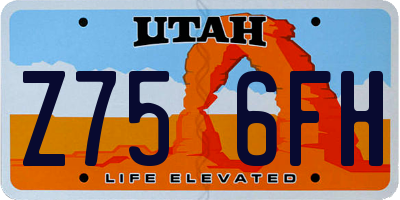 UT license plate Z756FH