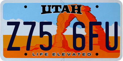 UT license plate Z756FU