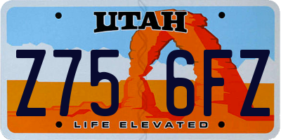 UT license plate Z756FZ
