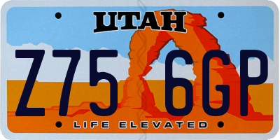 UT license plate Z756GP