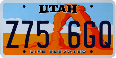 UT license plate Z756GQ