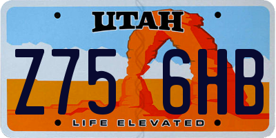 UT license plate Z756HB