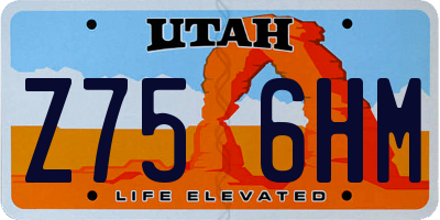 UT license plate Z756HM