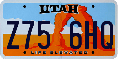 UT license plate Z756HQ