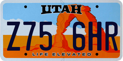 UT license plate Z756HR