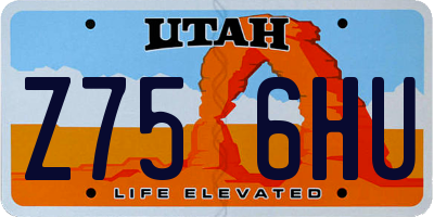 UT license plate Z756HU