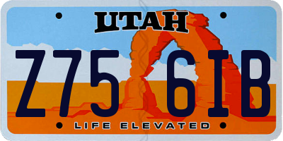 UT license plate Z756IB