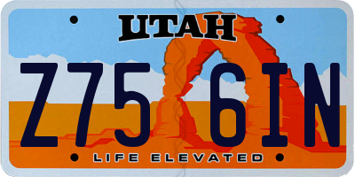 UT license plate Z756IN