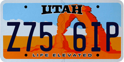 UT license plate Z756IP