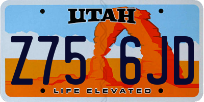 UT license plate Z756JD