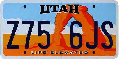 UT license plate Z756JS