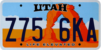 UT license plate Z756KA