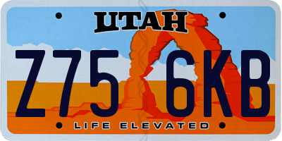 UT license plate Z756KB
