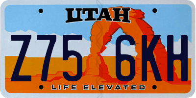 UT license plate Z756KH