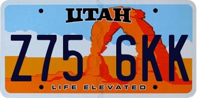 UT license plate Z756KK