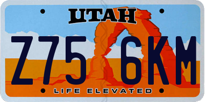 UT license plate Z756KM