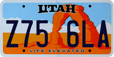 UT license plate Z756LA