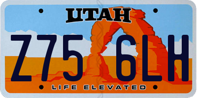 UT license plate Z756LH