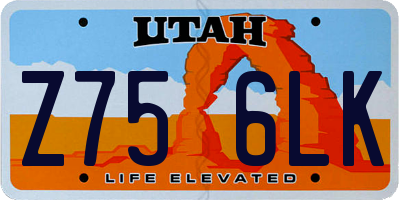 UT license plate Z756LK