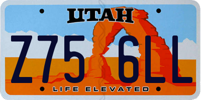 UT license plate Z756LL