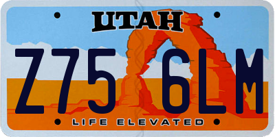 UT license plate Z756LM