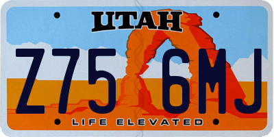 UT license plate Z756MJ