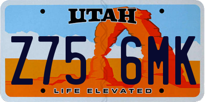 UT license plate Z756MK