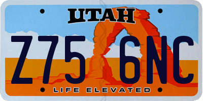 UT license plate Z756NC