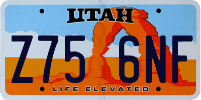 UT license plate Z756NF
