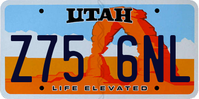 UT license plate Z756NL
