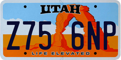 UT license plate Z756NP