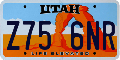 UT license plate Z756NR
